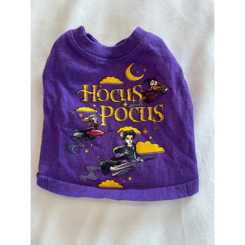 Disney Hocus Pocus Pet Shirt Purple Sanderson Sisters Halloween Dog Cat Small